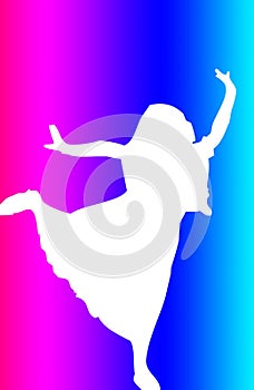 The silhouette of dancer