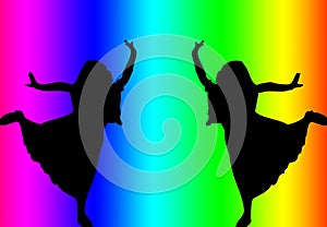 The silhouette of dancer