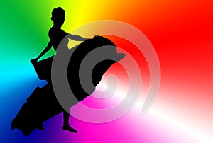 The silhouette of dancer