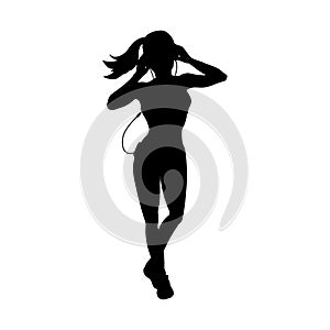 Silhouette of a dancing girl