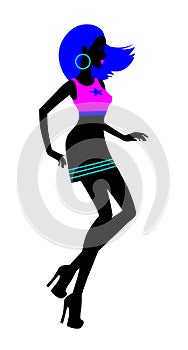 Silhouette of dancing girl