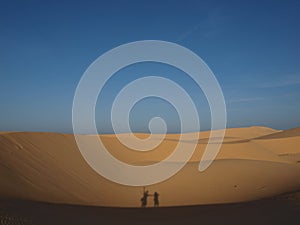 Silhouette in desert