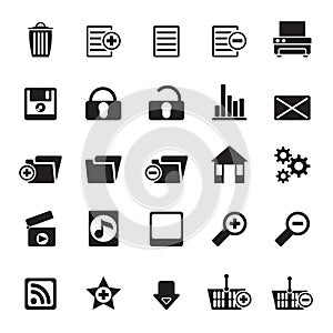 Silhouette 25 Detailed Internet Icons