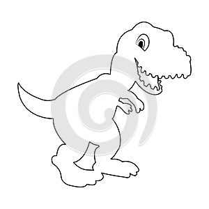 Silhouette Dinosaur. T rex dinosaur, dangerous extinct predator silhouette illustration. Ancient creature, tyrannosaurus