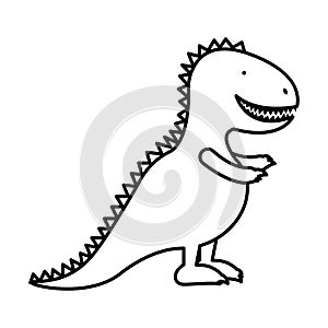 Silhouette dinosaur toy flat icon