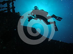 Silhouette Diver photo
