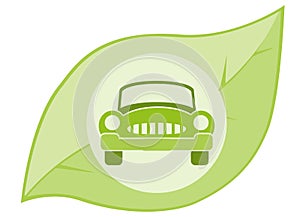 Silhouette of eco car