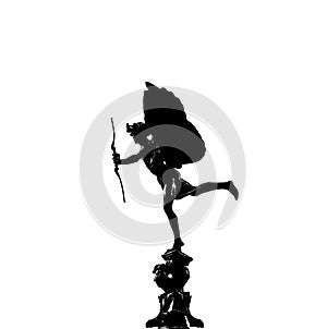 Silhouette of Eros statue photo