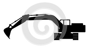 Silhouette the excavate.