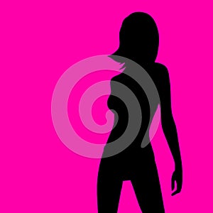 Silhouette fashion girl