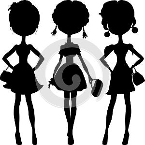 Silhouette fashion girls top models