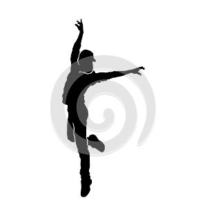 female dancer silhouette. silhouette of a female dancing
