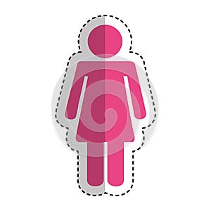 Silhouette femenine emblem icon