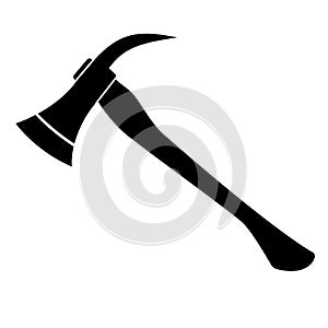 Silhouette of Firefighters Axe