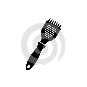 silhouette of a fish scaler