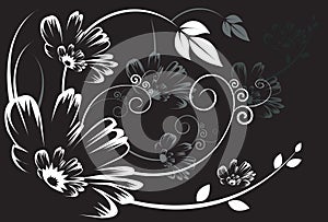 Silhouette of Floral designs