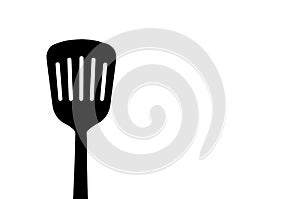 Silhouette of a food preparation spatula