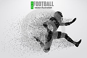 Silhouette of a football player. Vector illustration