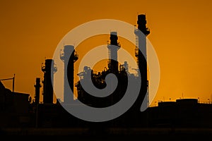 Silhouette gas turbine electrical power plant