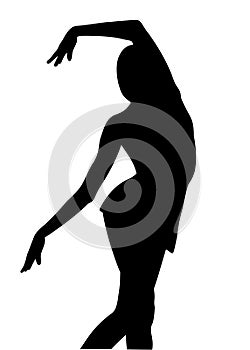 Silhouette girl gymnast