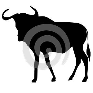 Silhouette of gnu