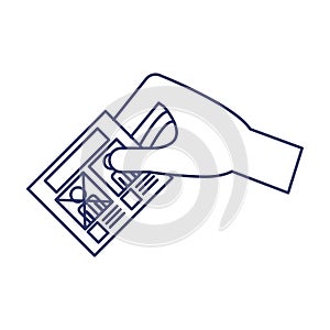 Silhouette of hand by voting