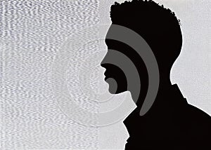 SIlhouette of a head, man profile