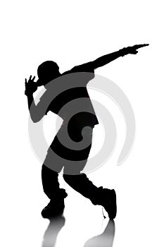 Silhouette of Hip Hop Dancer photo