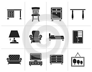 Silhouette Home Equipment and Furniture icons