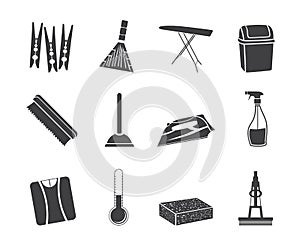 Silhouette Home objects and tools icons