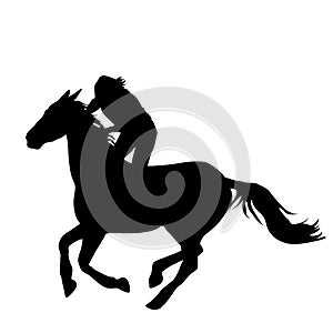 Silhouette of horse rider