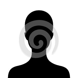 Silhouette Human Head Neck Front View Profile