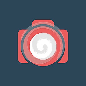 Simple vector illustration with ability to change. Silhouette icon camera