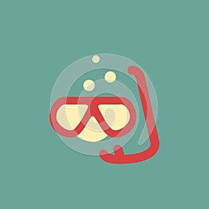 Simple vector illustration with ability to change. Silhouette icon diving suit