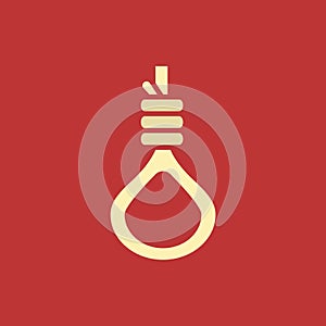 Simple vector illustration with ability to change. Silhouette icon gallows