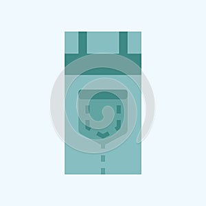 Silhouette icon pants. Flat vector illustration.