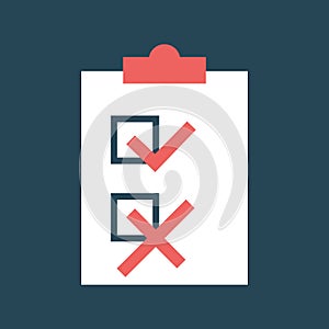 Silhouette icon petition. Flat vector illustration.