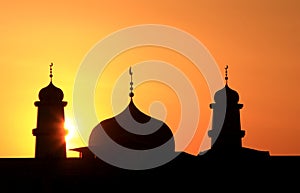 Silhouette of islamic church