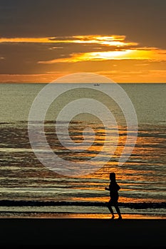 Silhouette of Jogger