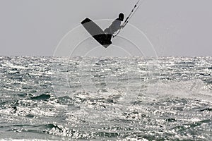 Silhouette Kiter Jumping 2