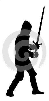 Silhouette of a knight