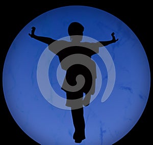 Silhouette of kongfu