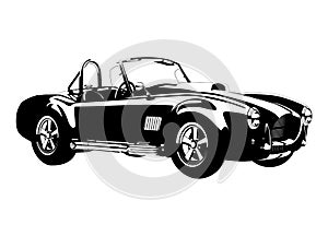 Silhouette ÃÂlassic sport car ac cobra roadster