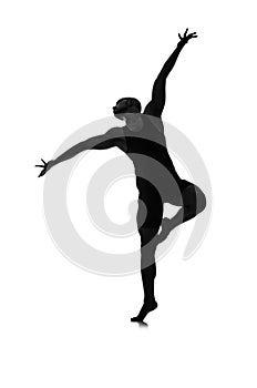 Silhouette of male dancer