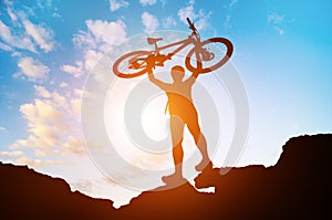 Man with bicycle