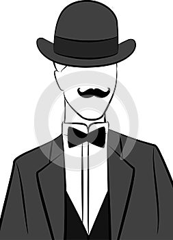 silhouette of man in hat