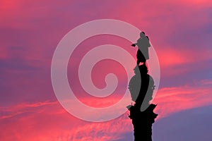 Silhouette of the Monument of Columbus