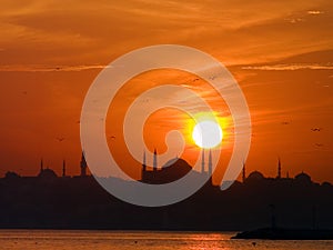 Silhouette of mosque