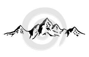 Silhouette of Mount Clipart vector