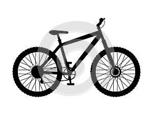 Silhouette mountain bike